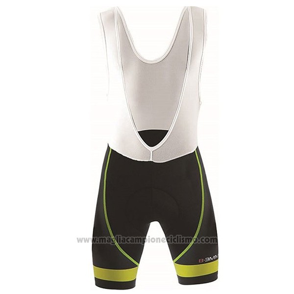 2017 Abbigliamento Ciclismo Biemme Identity Nero e Giallo Manica Corta e Salopette